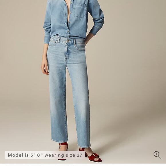 J. Crew Denim - J. Crew Petite slim-wide jean Synniva Wash